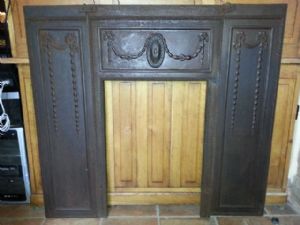 Cast iron fireplace surround